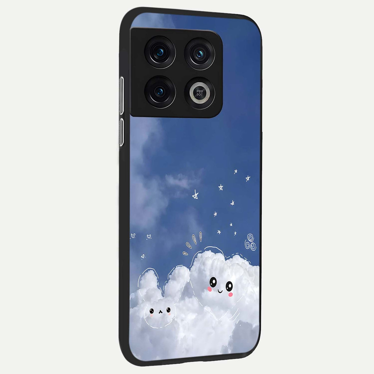  Cute Blossom Cloud back cover For OnePlus 10 Pro slim fit glass case with vibrant aesthetic design