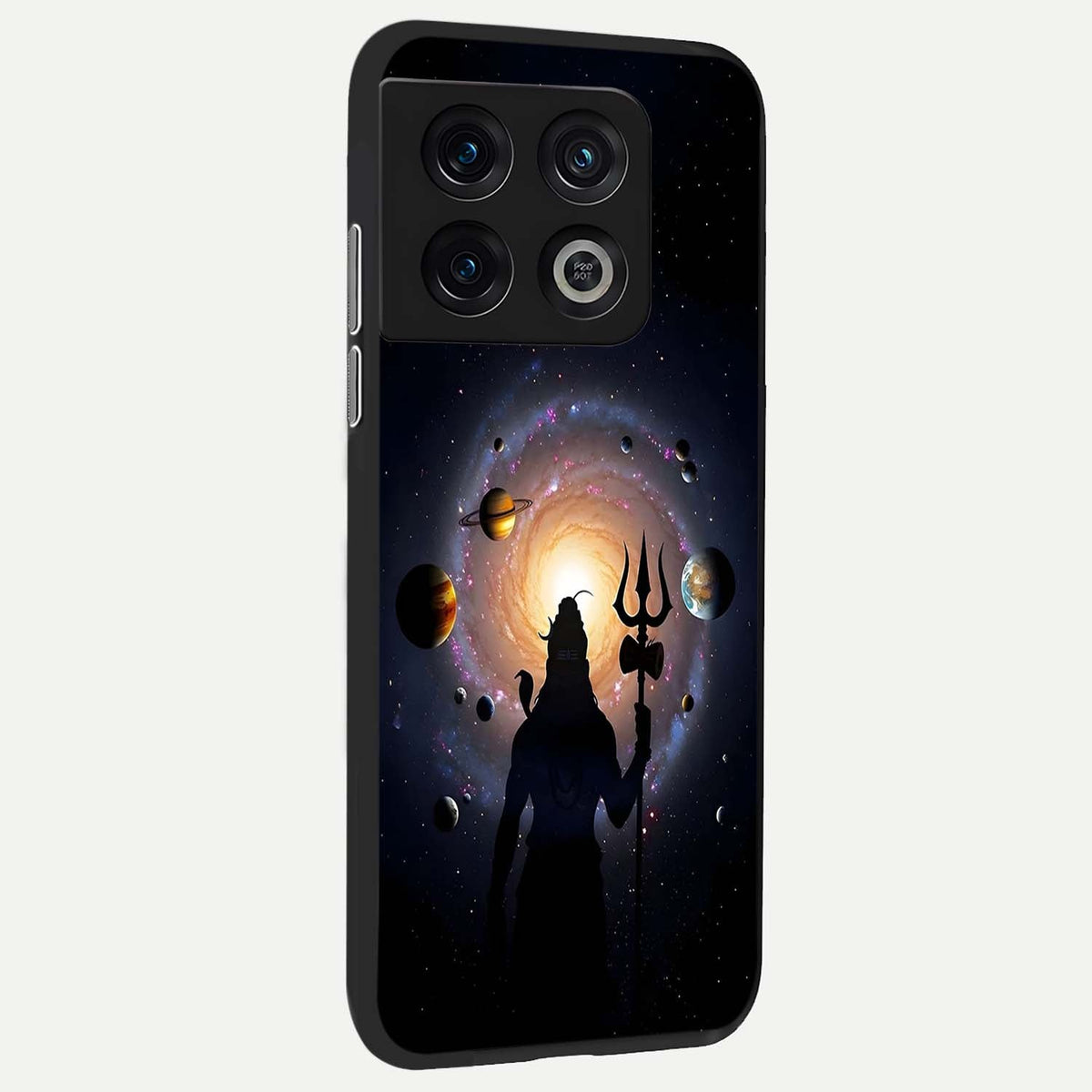 Galactic Shiva Vision back cover For OnePlus 10 Pro slim fit glass case with vibrant aesthetic design
