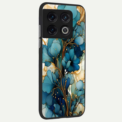  Golden Bloom Symphony back cover For OnePlus 10 Pro slim fit glass case with vibrant aesthetic design