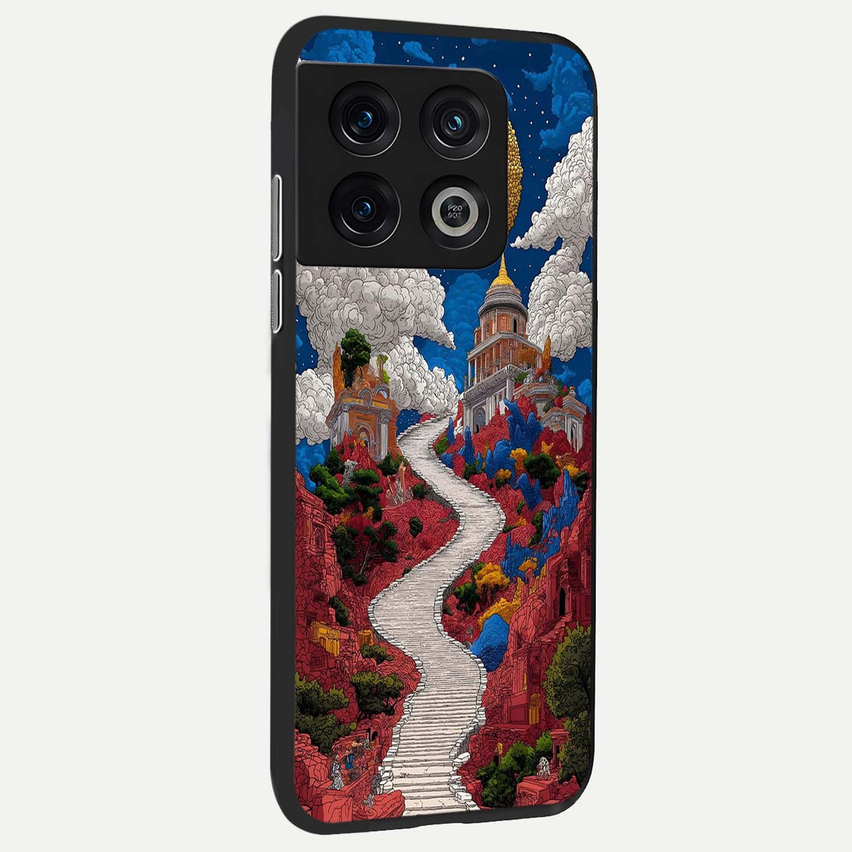  Heavenly Moon Path back cover For OnePlus 10 Pro slim fit glass case with vibrant aesthetic design