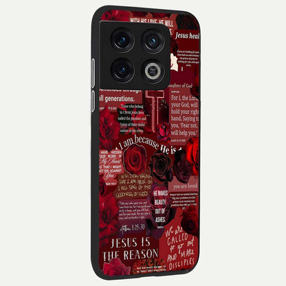  Jesus Love Heals back cover For OnePlus 10 Pro slim fit glass case with vibrant aesthetic design