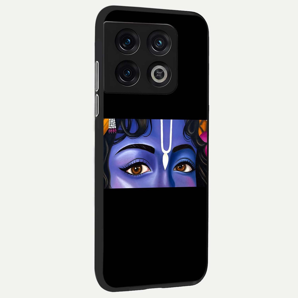  Krishna Eye back cover For OnePlus 10 Pro slim fit glass case with vibrant aesthetic design