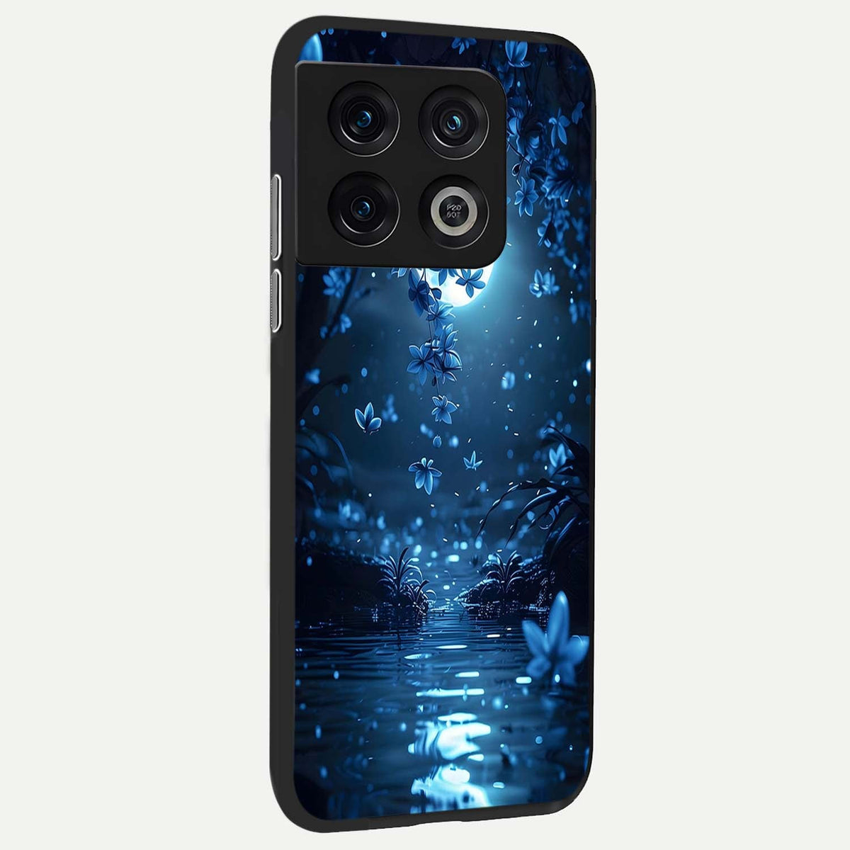  Moonlight Petal Dream back cover For OnePlus 10 Pro slim fit glass case with vibrant aesthetic design