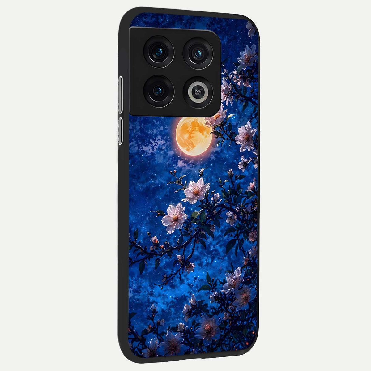  Moonlit Blossoms Night back cover For OnePlus 10 Pro slim fit glass case with vibrant aesthetic design