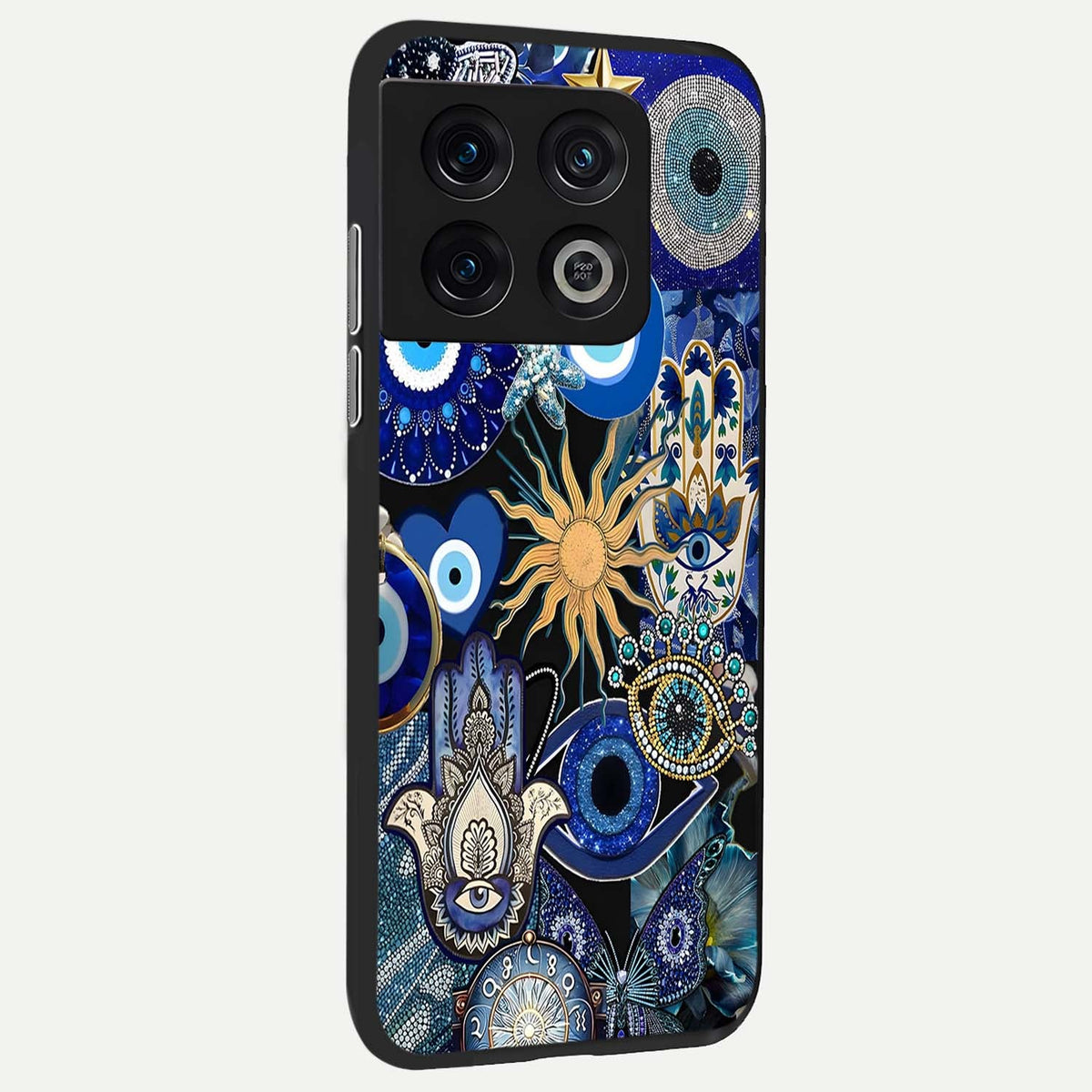  Mystic Blue Evil Eye back cover For OnePlus 10 Pro slim fit glass case with vibrant aesthetic design