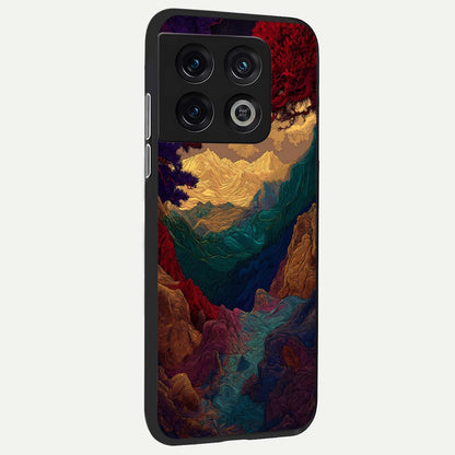  Mystic Valley Light back cover For OnePlus 10 Pro slim fit glass case with vibrant aesthetic design