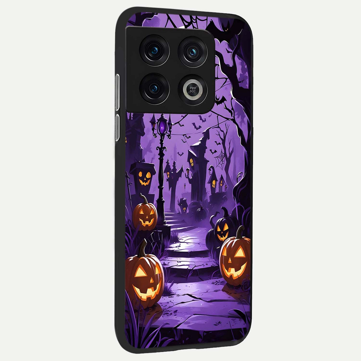  Pumpkin Patch Halloween back cover For OnePlus 10 Pro slim fit glass case with vibrant aesthetic design