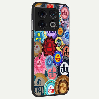  Radha Divine Bloom back cover For OnePlus 10 Pro slim fit glass case with vibrant aesthetic design
