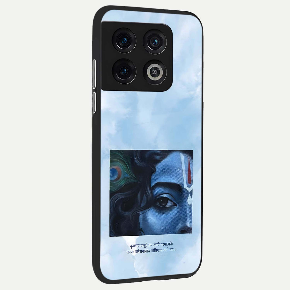  Spiritual Krishna back cover For OnePlus 10 Pro slim fit glass case with vibrant aesthetic design
