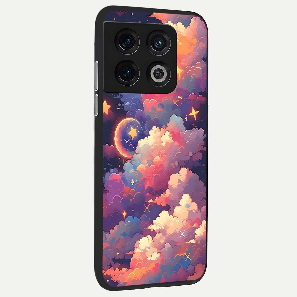  Starlit Dream Clouds back cover For OnePlus 10 Pro slim fit glass case with vibrant aesthetic design