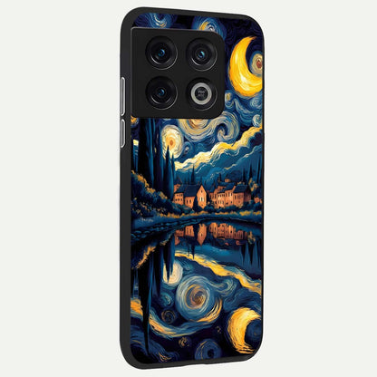  Starry Sky Serenity back cover For OnePlus 10 Pro slim fit glass case with vibrant aesthetic design