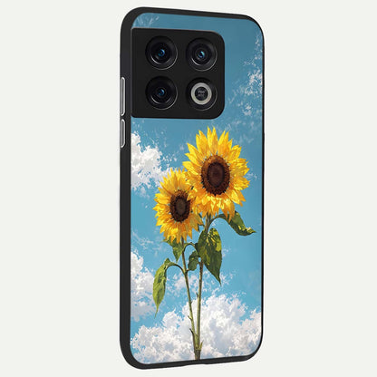  Sunlit Daisy Glow back cover For OnePlus 10 Pro slim fit glass case with vibrant aesthetic design