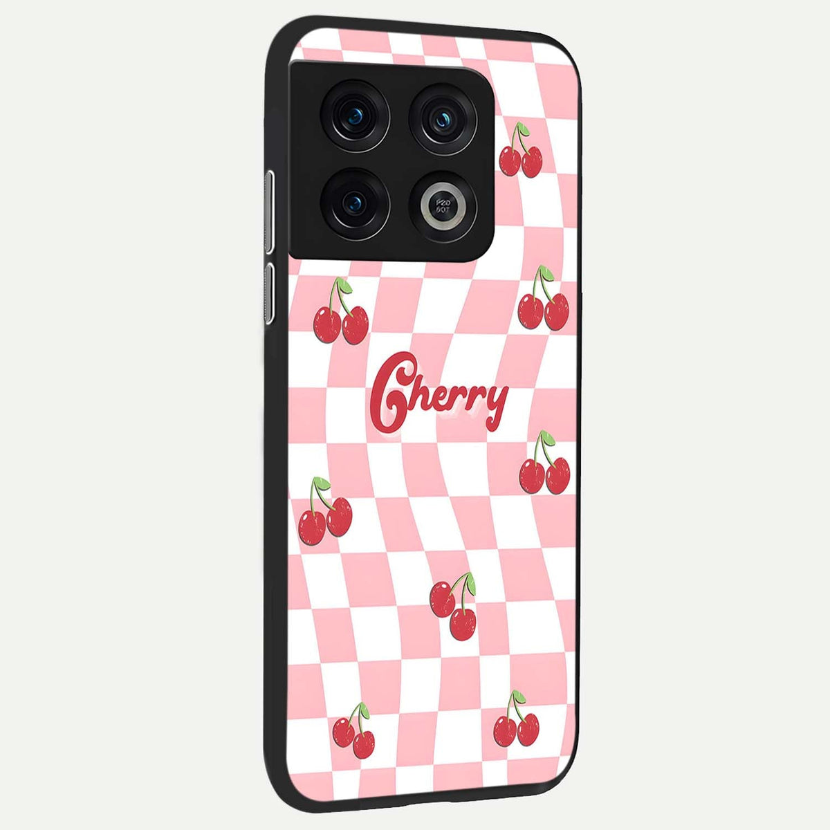  Sweet Cherry Vibes back cover For OnePlus 10 Pro slim fit glass case with vibrant aesthetic design