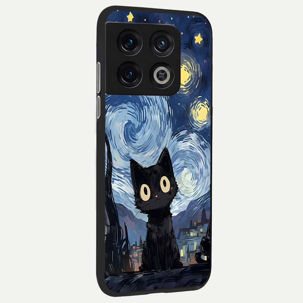  Van Gogh Cat back cover For OnePlus 10 Pro slim fit glass case with vibrant aesthetic design