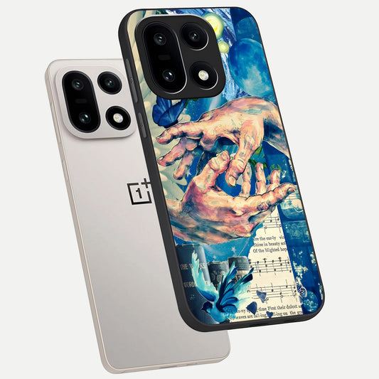  Aesthetic Divider phone case For Oneplus 15 showing premium glass back cover with detailed artwork
