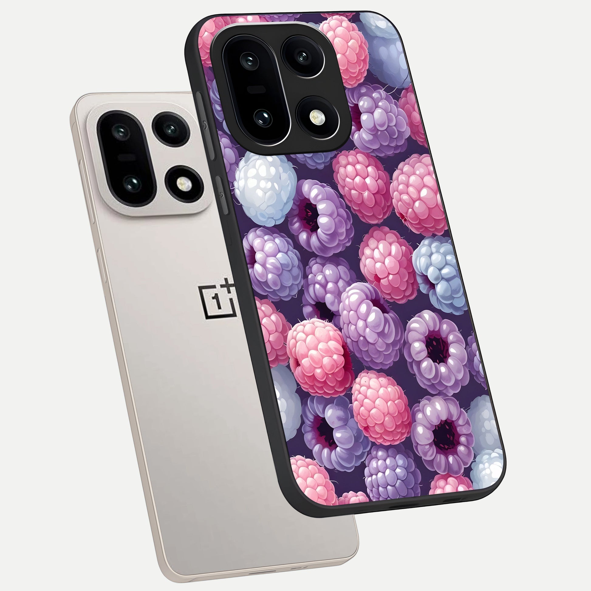  Berry Candy Pop phone case For Oneplus 15 showing premium glass back cover with detailed artwork