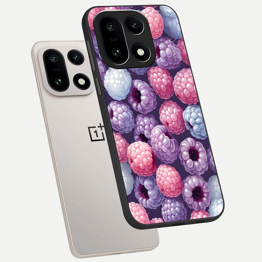  Berry Candy Pop phone case For Oneplus 15 showing premium glass back cover with detailed artwork