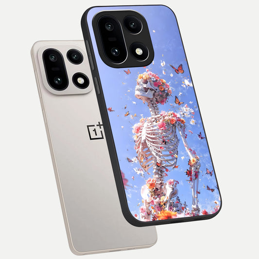  Bloom Beyond Bones phone case For Oneplus 15 showing premium glass back cover with detailed artwork