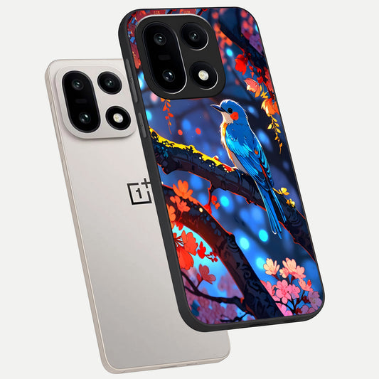  Blooming Water Drift phone case For Oneplus 15 showing premium glass back cover with detailed artwork