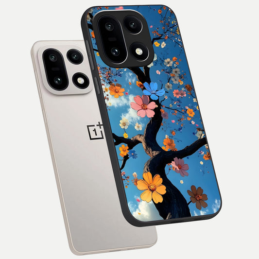  Blossom Dream Sky phone case For Oneplus 15 showing premium glass back cover with detailed artwork