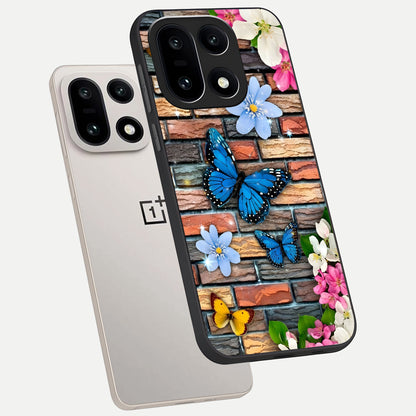  Brick Bloom Flight phone case For Oneplus 15 showing premium glass back cover with detailed artwork