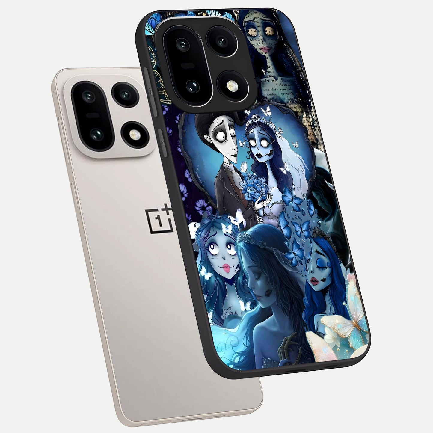  Butterfly Ghost Soul phone case For Oneplus 15 showing premium glass back cover with detailed artwork