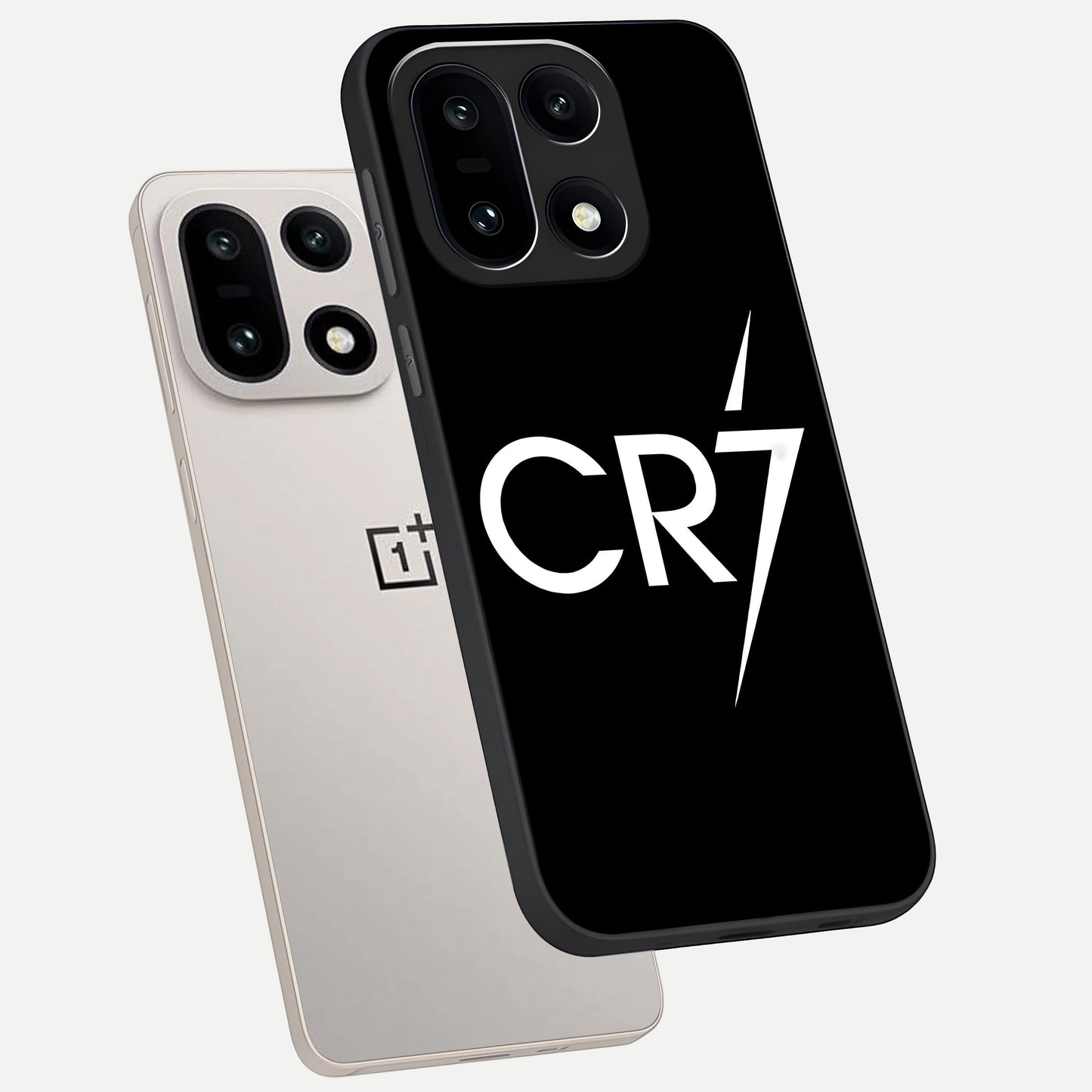  CR7 Elite Strike phone case For Oneplus 15 showing premium glass back cover with detailed artwork
