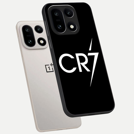  CR7 Elite Strike phone case For Oneplus 15 showing premium glass back cover with detailed artwork