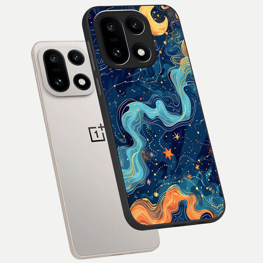  Celestial Dream Flow phone case For Oneplus 15 showing premium glass back cover with detailed artwork