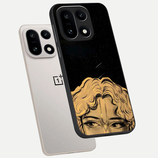  Celestial Gods Plan phone case For Oneplus 15 showing premium glass back cover with detailed artwork