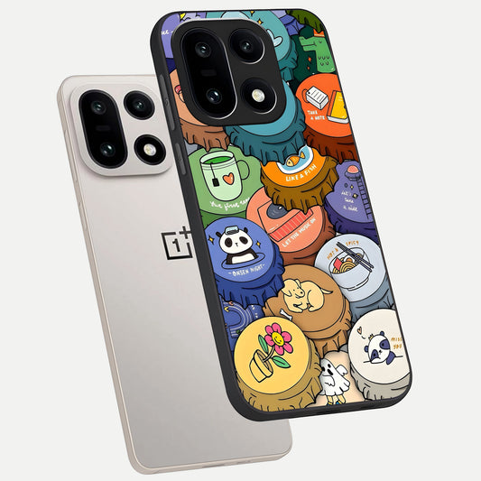  Coins Patterns phone case For Oneplus 15 showing premium glass back cover with detailed artwork