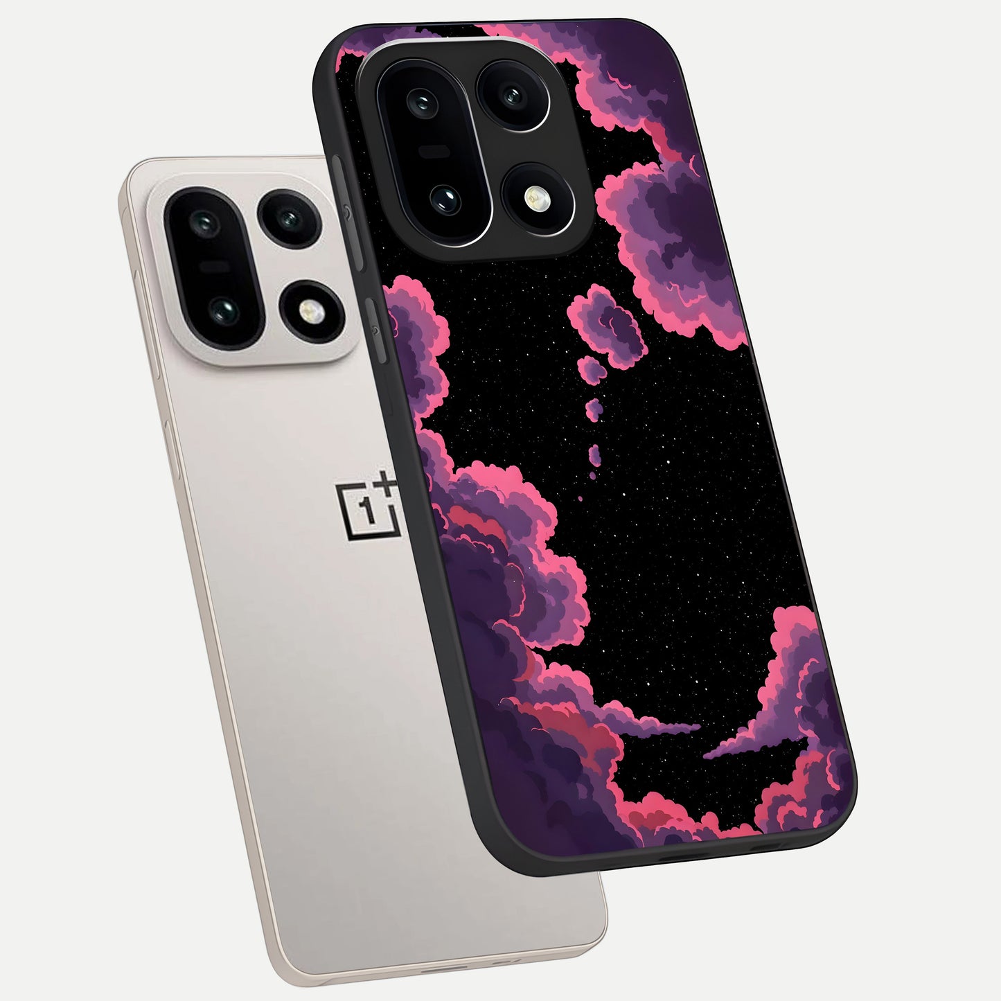  Cosmic Cloud Journey phone case For Oneplus 15 showing premium glass back cover with detailed artwork