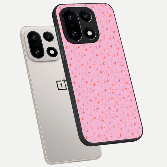  Cosmic Pink Sparkle phone case For Oneplus 15 showing premium glass back cover with detailed artwork