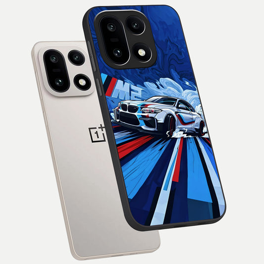  Drift Power Rush phone case For Oneplus 15 showing premium glass back cover with detailed artwork