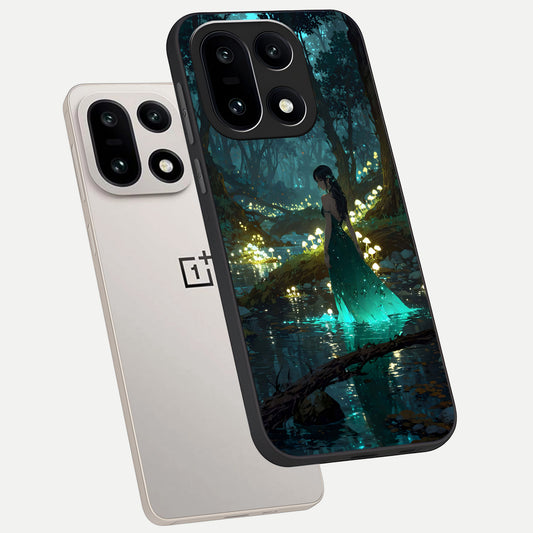  Enchanted Forest Glow phone case For Oneplus 15 showing premium glass back cover with detailed artwork