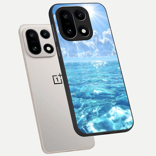 Endless Ocean Horizon phone case For Oneplus 15 showing premium glass back cover with detailed artwork