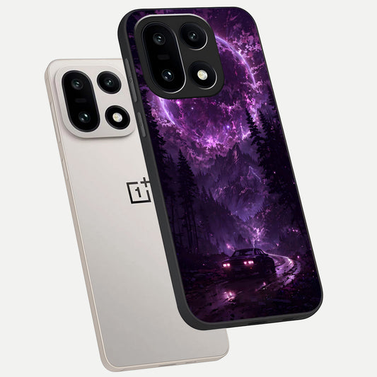  Eternal Cosmic Drive phone case For Oneplus 15 showing premium glass back cover with detailed artwork