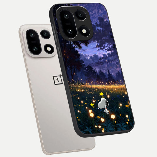  Firefly Meadow Magic phone case For Oneplus 15 showing premium glass back cover with detailed artwork