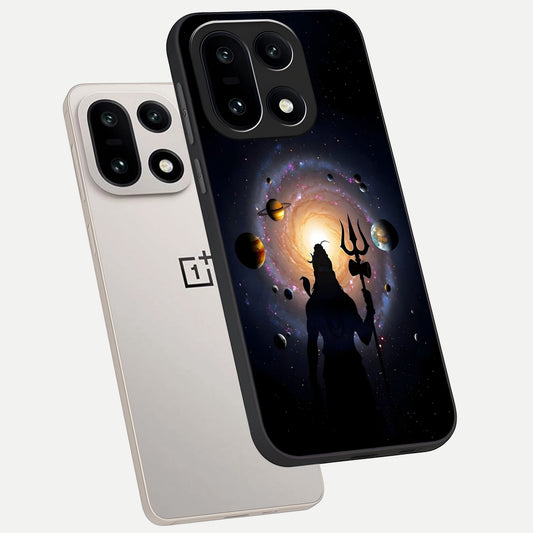  Galactic Shiva Vision phone case For Oneplus 15 showing premium glass back cover with detailed artwork
