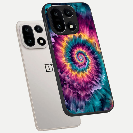  Galactic Spiral Burst phone case For Oneplus 15 showing premium glass back cover with detailed artwork