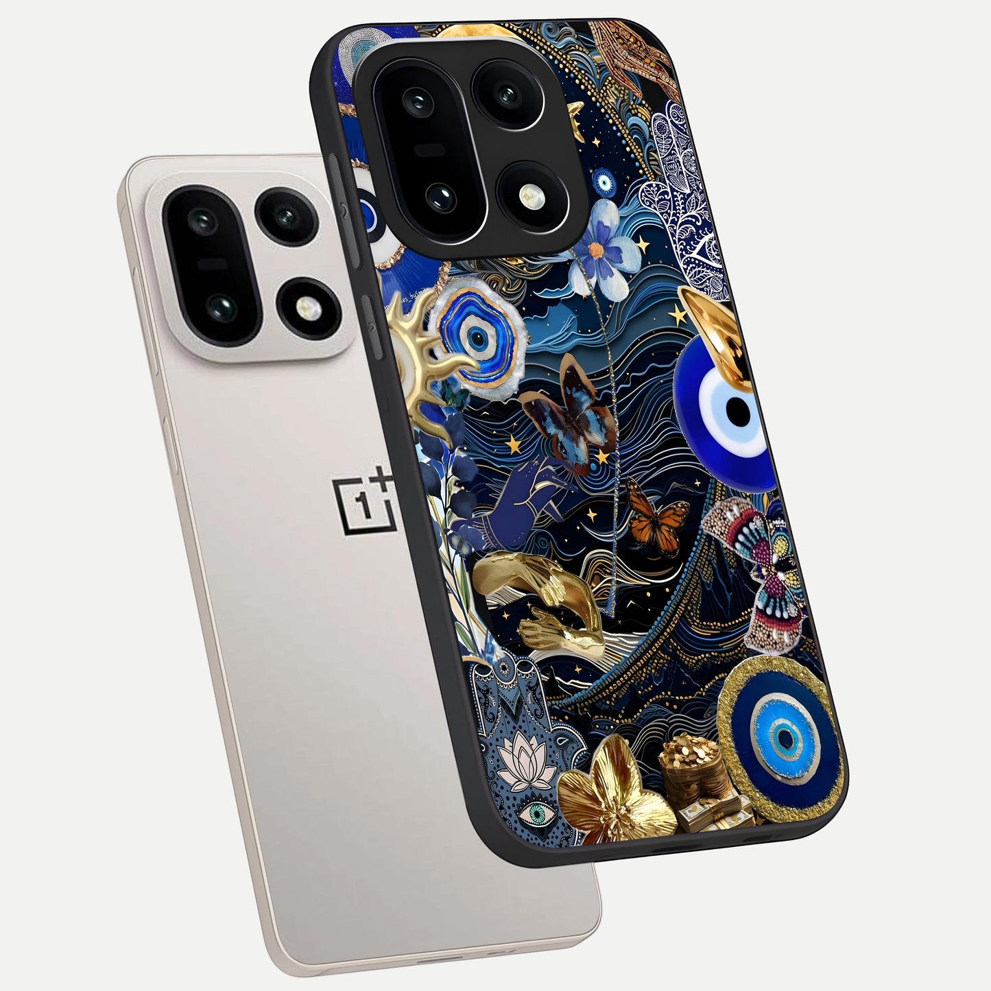  Golden Moon Magic phone case For Oneplus 15 showing premium glass back cover with detailed artwork