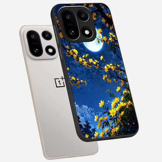  Golden Night Glow phone case For Oneplus 15 showing premium glass back cover with detailed artwork