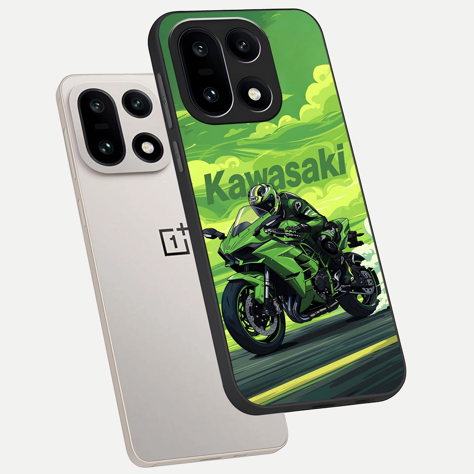  Greenery Sky phone case For Oneplus 15 showing premium glass back cover with detailed artwork
