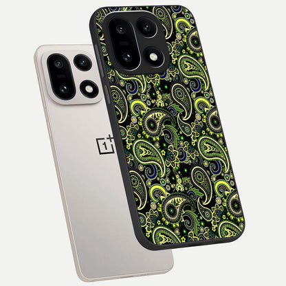  Green Lemon phone case For Oneplus 15 showing premium glass back cover with detailed artwork