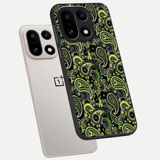  Green Lemon phone case For Oneplus 15 showing premium glass back cover with detailed artwork