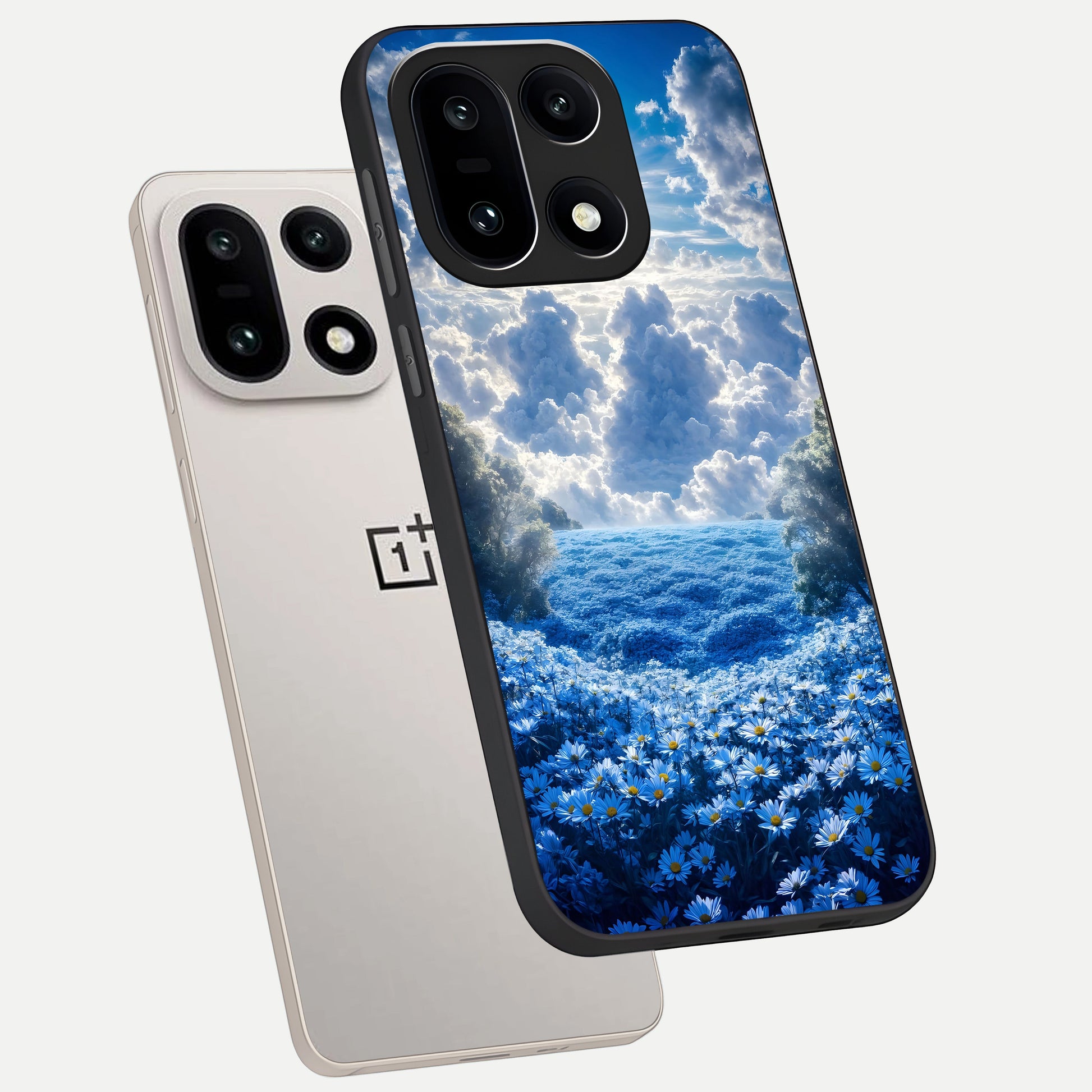  Heavenly Daisy Horizon phone case For Oneplus 15 showing premium glass back cover with detailed artwork