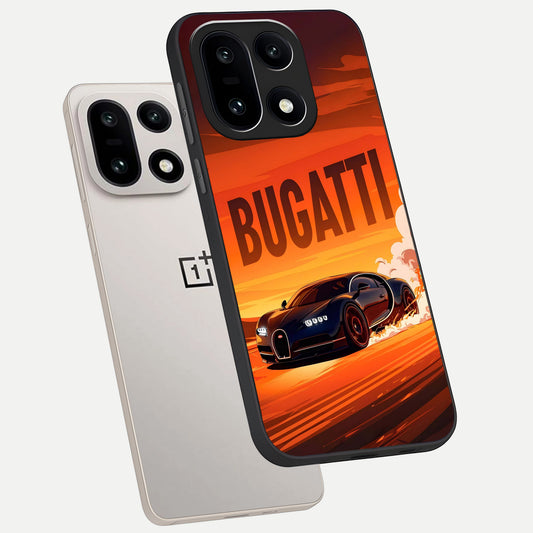  Inferno Bugatti Storm phone case For Oneplus 15 showing premium glass back cover with detailed artwork