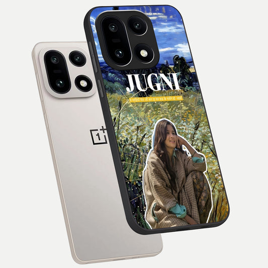  Jugni Soul Vibes phone case For Oneplus 15 showing premium glass back cover with detailed artwork