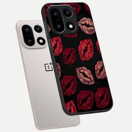  Midnight Kiss Love phone case For Oneplus 15 showing premium glass back cover with detailed artwork