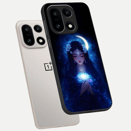  Mystic Moon Queen phone case For Oneplus 15 showing premium glass back cover with detailed artwork